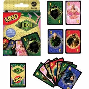 Mattel UNO Wicked Card Game - Green, Black, Gold